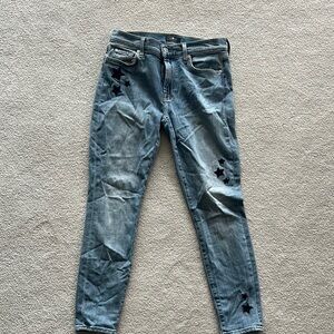 7 for all mankind Blue Jeans with Black Star Accents